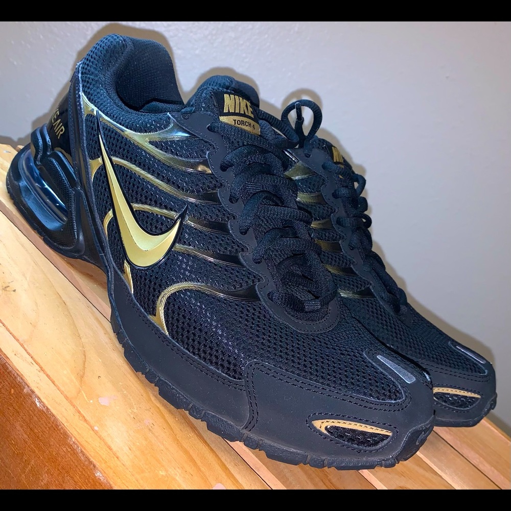 Nike Air Torch 4 Black and Gold US Mens size 10.5